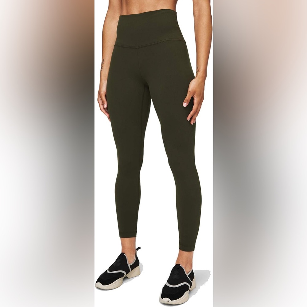 Lululemon Align II High-Rise 25” Leggings Dark Olive Size 6 - Picture 2 of 8